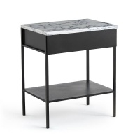 Столик У изголовья из белого мрамора Ambrette единый размер белый AM.PM  фото, kupilegko.ru